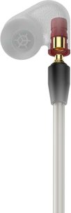 Sennheiser IE 600 mørk grå in-ear hodetelefon med grå skumgummitupp, profilvisning på hvit bakgrunn