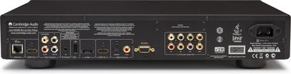 Cambridge Audio 651BD Blu-ray-afspiller, bagside, lyd/video-tilslutninger, HDMI-porte, 7.1 kanaler, videoudgang, Ethernet