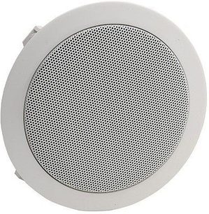 Indbygget loftshøjttaler fra Davis Acoustics 100RO, perforeret metalrist, rund højttaler, hvid plastikring