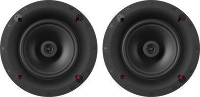 Set mit 2 Klipsch CS-18-C Sky Hook Decken-Einbaulautsprechern in Schwarz, Vorderansicht