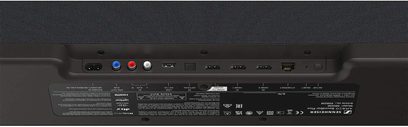 Zvuková lišta Sennheiser AMBEO Soundbar Plus + SUB černá, detailní pohled zepředu, viditelné konektory a ovládací prvky