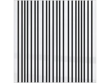 Artnovion Siena W-diffusor, framsida, rektangulär yta, alternerande svarta och vita vertikala linjer