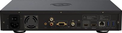 Multimedieafspiller Z3000 Pro, bagside, RCA-stik, RS-232, koaksial, optisk, HDMI, LAN, USB, strømafbryder