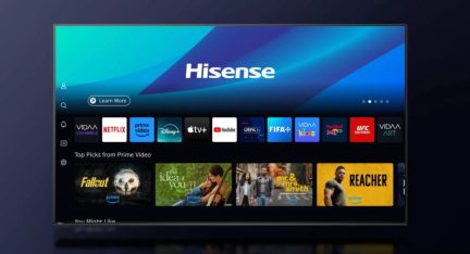 Hisense fladskærms-tv, Smart TV-grænseflade VIDAA med Netflix, Prime Video og Disney+