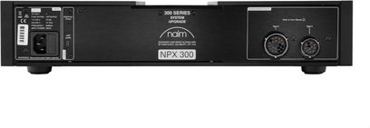 Naim Audio NPX 300 strømforsyning, bagside, stik og kontakter, nærbillede