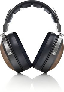 Cuffie hi-fi cablate chiuse FiiO FT1 nere e marroni, con padiglioni esterni in legno, archetti in metallo spazzolato e morbidi cuscinetti in similpelle, vista frontale