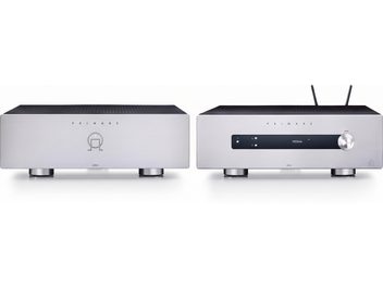 Аудио комплект Primare A35.8 и SP25 в сребристо, усилвател и процесор с Wi‑Fi антени
