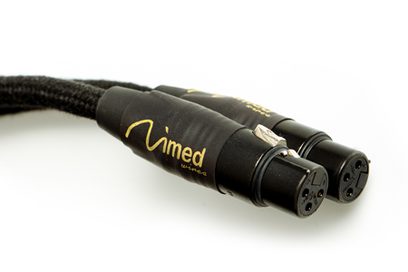 Analog XLR-lydkabel Nimed XLR PRO A MKII 1M, sorte XLR-han- og hunstik, sort og gul flettet kappe