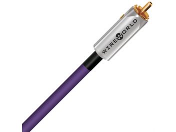 Cyfrowy kabel koncentryczny Ultraviolet 10 Coaxial 1m z fioletową osłoną, srebrnym cylindrycznym złączem i złotą końcówką