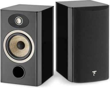 Garso kolonėlės Focal Aria Evo X N°1, blizgus juodas priekis, auksiniai smėlio spalvos garsiakalbiai