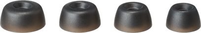 Quattro auricolari in silicone nero di diverse dimensioni per cuffie Audio Technica ATH-TWX9