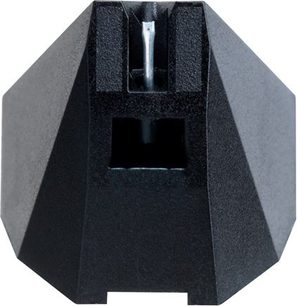 Must elliptiline teemant, metallkinnitusega, eestvaade, Ortofon Stylus 2M black