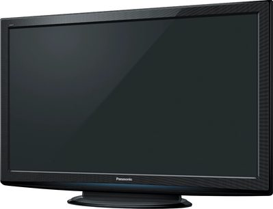 Panasonic TX-PF50S20 fladskærms-TV, sort, smal ramme, set forfra