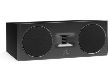 Cassa centrale MartinLogan Motion C10 nero laccato con due griglie circolari nere e un tweeter centrale rettangolare