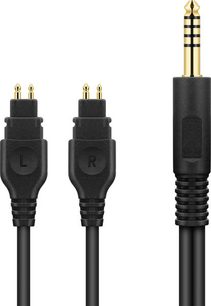 Tre sorte audiokabeler med 3,5 mm og 6,35 mm forgyldte jackstik, i forskellige længder