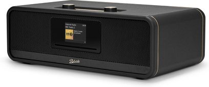 Diffusore smart Roberts Revere 500 nero con display centrale, pulsanti sulla parte superiore e bordi dorati