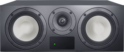 Cassa acustica smart Canton Smart GLE 5 S2 nera, doppio altoparlante argentato e tweeter centrale con LED frontale
