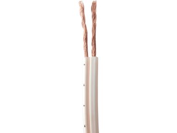 Kabel til højttaler eller højtaler Norstone Cable Premium PR250, hvid cylindrisk kappe, snoede kobberledere eksponeret