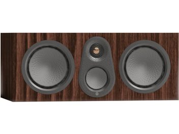 Ceviz renkli Monitor Audio Silver Centre 8G merkez hoparlör, iki gri sürücü ve merkezi tweeter ile