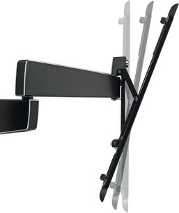 Vægmonteret TV-beslag Vogel's Designmount NEXT sort, med drejelige og vippede arme, vægmonteringer, profilvisning