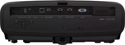 Videoprojektor Epson EH-LS9000B čierny, zadný pohľad, plastový, porty HDMI USB LAN VGA RS-232, tlačidlá, napájací konektor