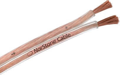 Norstone Cable CL400 átlátszó hangkábel, két négyzet keresztmetszetű, szigetelt és sodrott rézvezetővel