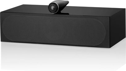 Bowers & Wilkins HTM71 S3 svart lakkert senterkanal, rektangulær form, med en sfærisk høyttaler på toppen
