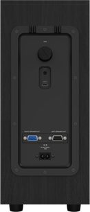 Klipsch Promedia Lumina 2.1 højttalersæt med sort bagmonteret subwoofer med sub‑knap, AUX‑indgang, USB‑C og højttalerudgange